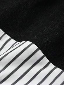 DAZY Quần jeans ống đứng kẻ sọc đơn giản, rộng rãi cho nữ mùa thu đông - Rửa tối - Xem 3