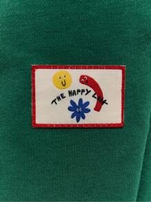 SHEIN Young Boys Sweatpants Simple Fashionable Daily Casual - Green - View 5