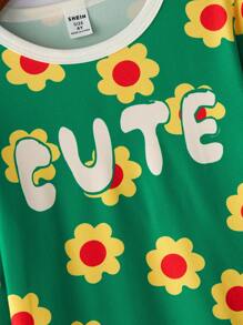 Bộ đồ ngủ dài tay cổ tròn cho bé gái mặc hàng ngày - Nhiều màu - Xem 4