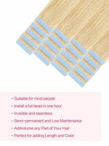 Tape In Hair Extensions 100% Remy Human Hair 12-24inches Straight Seamless Skin Weft Tape Hair Extensions 50g/Pack Tape In Hair Tape Ins Hair Extensions Halloween Costumes - S613 - View 6