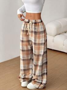 SHEIN Unity Women'S Casual Solid Color Pants, Suitable For Daily Wear Fall Cloth For Women - Multicolor - View 6