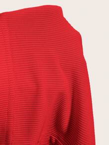 Slaydiva 2024 Solid Color Ribbed Jumpsuit, Elastic & Form-Fitting Bodycon One-Piece Streetwear Romper - F - Red - View 5