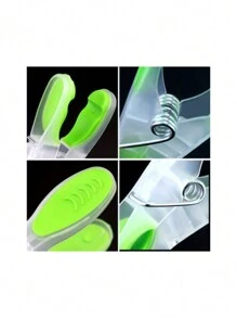 12/24PCS Heavy Duty Plastic Clothespins & Sock Holders | 8x3.5cm Two-Color Crescent Clips | Strong Laundry Clips, Clothes Pins, Sock Clips | Household Essentials & Organization Supplies