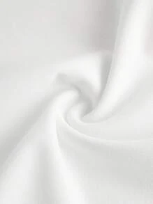 SHEIN Girlism Teen Girls' Knitted Solid Color Patchwork Cutout Decor Button Casual Dress - White - View 5