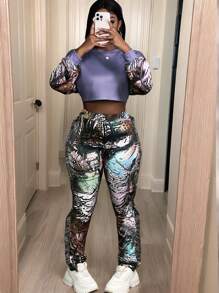 Slaydiva Women's Casual Outfit, Suitable For Valentine's Day, New Year, Date, Party, Daily Wear, Streetwear, Sports, Winter - Multicolor - View 4