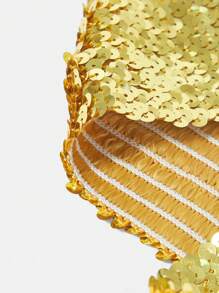 SHEIN SXY 女式闪亮弹力腰带，带扣