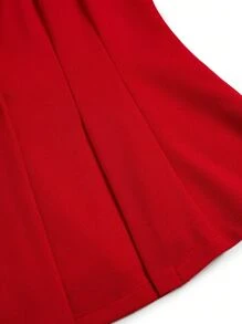 EMERY ROSE Plus Size Elegant Solid Color Fitted Blazer For New Year Clothes Graduation,Back To School,Teacher Outfits For Women Fall Cloth For Women Autumn - Red - View 3