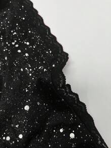 Zolique Galaxy Print Surplice Neck Lantern Sleeve Dress Fall Cloth For Women