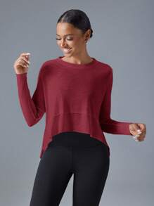 VARSITIE Outdoor & Leisure Basic With Women Sports Tees & Tanks - Burgundy - View 1