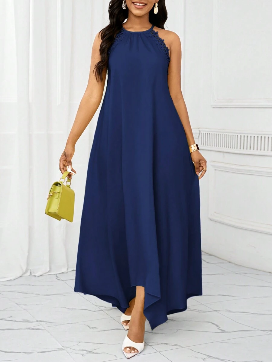 SHEIN Lady Holiday Dresses Summer Women Dresses Casual Long Suspender Dress