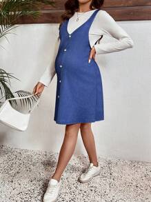 SHEIN Vestido informal y holgado para maternidad