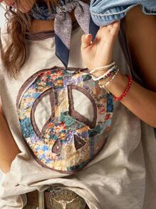 Bohemela BOHO 波西米亚风针织圆领宽松女式休闲背心，简约时尚，适合日常穿着 - 米色 - 查看 3