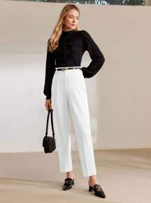 MOTF PREMIUM TAILORED PRESS CREASE PANTS - White - View 4