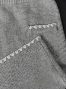 EastFlair Women's Autumn/Winter Short Grey Sweater Skirt - Grey - View 6