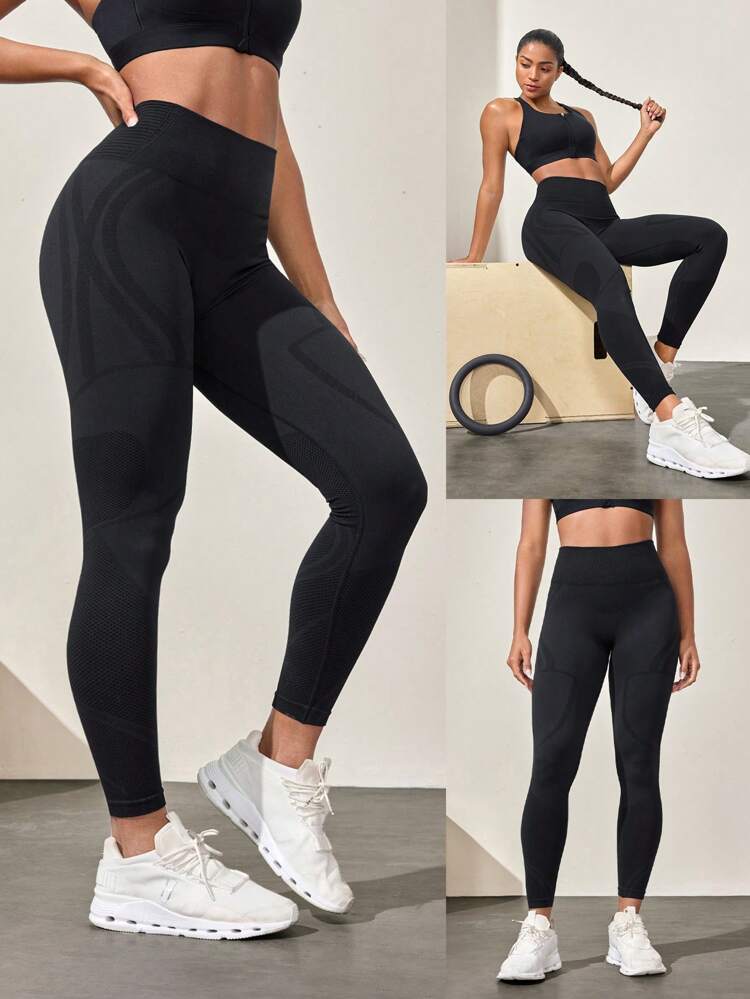 Leggings ventilados con control de abdomen y elevación de glúteos, para entrenamiento de medio impacto, jogging y gimnasio