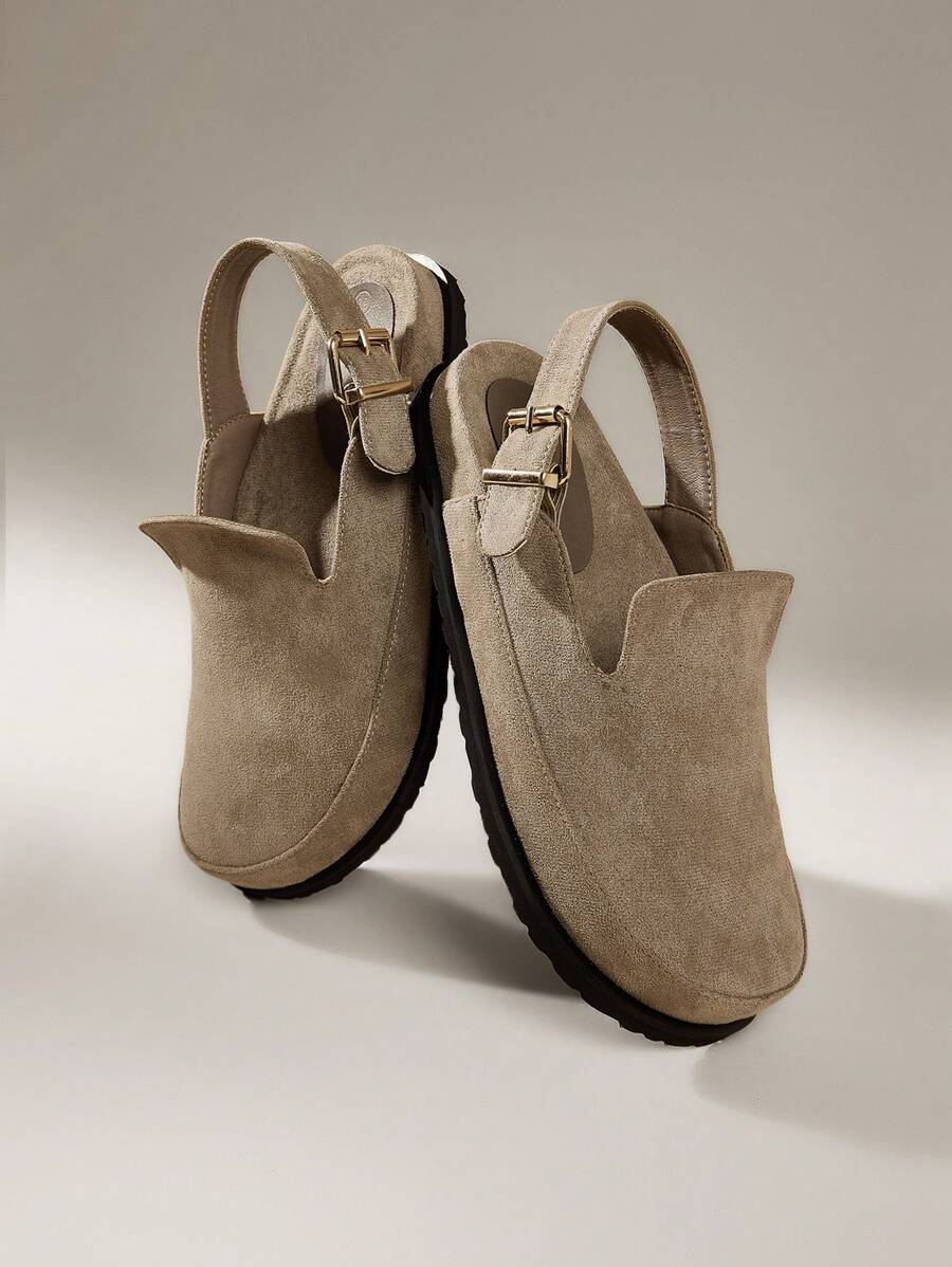 Solecia 女士纯色金属装饰简约休闲凉鞋