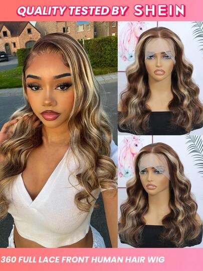 Highlight Piano P4/27 360 Lace Front Wigs Body Wave Human Hair Wigs With Transaprent Lace Baby Hair Natural Hairline