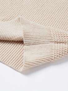 Manfinity EZcore Suéter Casual de Mangas Longas com Gola Careca de Cor Sólida para Homens, Outono/Inverno - Damasco - Visão 6