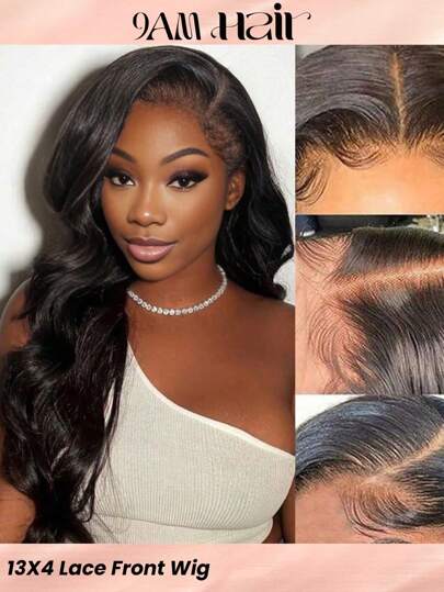 13x4 Transparent Spets Front Peruker Människohår Kroppsvåg Peruker För Kvinnor Spets Frontal Peruker Människohår 180 Dentisy Spets Front Peruker Förplockade med babyhår