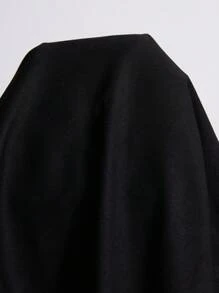 SHEIN EZwear Große Größen Schwarz A-Linien Rock 2-teiliges Set, geeignet für Frühling & Sommer - Schwarz - Übersicht 6