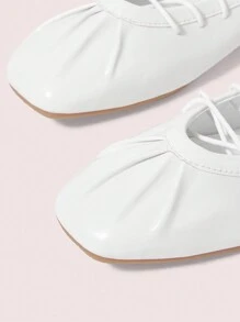 CUCCOO DOLLMOD 时尚细带舒适平底一脚蹬休闲鞋 - 白色 - 查看 7