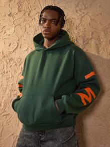 Forever 21 Overhead Hoodie With Back Milano Print - Dark Green - View 6