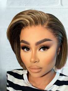 13x4漸層小精靈髮型蕾絲前假髮人類頭髮短波波頭假髮人類頭髮漸層P4/27顏色蕾絲正面波波頭假髮頂級品質假髮適合女士 - SP4/27 - 查看 3