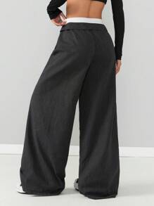 Coolane Damskie codzienne ubrania Streetwear Casualowe ubrania do biura Wyjściowe paski Patchwork Proste spodnie wizytowe