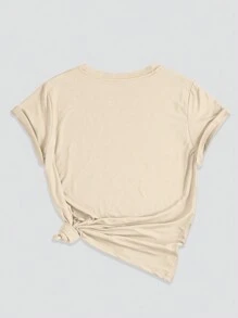 INAWLY Camiseta de manga corta con estampado casual y bonito de cachorro y flores para mujer