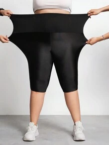 SHEIN CURVE+ 加大码高腰塑身衣 Carpi 紧身裤全身塑身提臀收腹束腰大腿塑身 - 黑色 - 查看 7