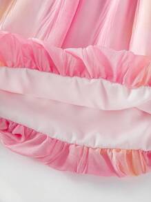 SHEIN Playful Pals Baby Girl Sweet Korean Style Outfit Set, Summer - Stylish Sling Top And Shorts, 2pcs - Pink - View 8