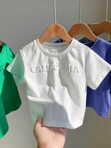 SHEIN Leap Crew 8pcs Baby Boy Or Girl Letter Print Soft Knit Crew Neck Short Sleeve Raglan Tee And Elastic Waist Shorts Set - Multicolor - View 8