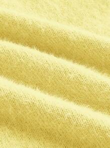 Forever 21 Women's V-Neck Solid Color Mohair Sweater, Autumn/Winter