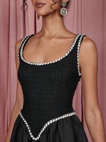 COSMINA Women Casual Simple Fashion Mini Dress For Everyday Wear - Black - View 5