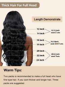 Seamless Clip Ins 8pcs With 18Clips Per Set Seamless PU Clip In Hair Extensions Real Human Hair Invisible PU Skin Weft Body Wave Clip Ins 100% Unprocessed Human Hair Extensions - SNatural - View 10