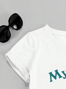 INAWLY Plus Size Women Cute Raccoon Slogan Printed Short Sleeve T-Shirt Graphic Tees Women Tops, For Summer - White - View 3
