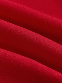 SHEIN 青少年女孩甜美泡泡袖方领串珠 A 字形连衣裙