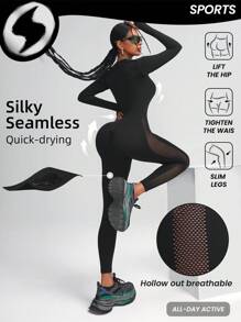 Innovista Einfarbiger, hochelastischer, nahtloser, atmungsaktiver Sport-Jumpsuit, figurformend, für Workout, täglichen Lässig-Trag und Yoga-Fitness, Taillenkontrolle und Po-Anhebung, Yoga, Damenoutfit, Jumpsuits für Frauen, Skifahren, Wandern, Outdoor-Yoga, Laufen, Radfahren, Pilates, Tanz, Aerobic, Kampfsport, Barre, CrossFit