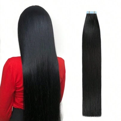 Tape In Hair Extensions 100% Remy Human Hair 12-24inches Straight Seamless Skin Weft Tape Hair Extensions 50g/Pack Tape In Hair Tape Ins Hair Extensions