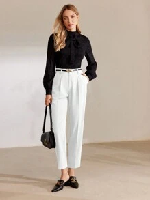 MOTF PREMIUM TAILORED PRESS CREASE PANTS - White - View 1