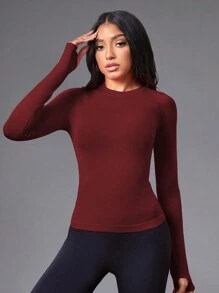 Gameset SHEIN Sport Áo thun thể thao không tay in họa tiết sọc có mũ trùm đầu dành cho nữ - Màu Đỏ Sâu - Xem 5