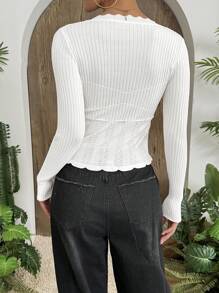 Calvaya Jersey de punto de unicolor casual y elegante para uso diario de las mujeres
