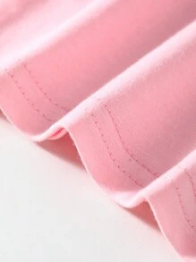 2pcs Baby Girls Short Sleeve Printed Top Set, Spring/Summer - Multicolor - View 4