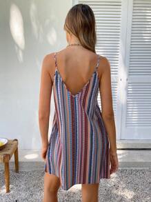 SHEIN VCAY Sweetheart Allover Geo Print Cami Dress