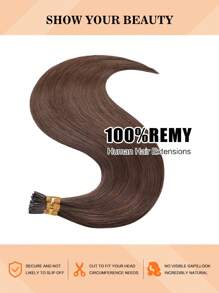 I Tip Hair Extensions Real Human Hair 100PCS Pre Bonded I Tips Hair Extensions I Tip Natural Hair Extensions Cold Fusion I Tip Human Hair Extensions For Women Hair Extensions - S4 - View 7