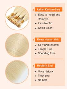 I Tip Hair Extensions Real Human Hair 100PCS Pre Bonded I Tips Hair Extensions I Tip Natural Hair Extensions Cold Fusion I Tip Human Hair Extensions For Women Hair Extensions Halloween Costumes