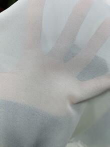 Elenzga Cămașă decupată cu design nou elegant, siluetă montată, mâneci cu bule, bluză albă