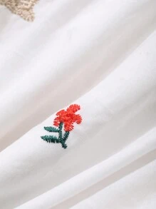 Dazy Kids Young Girl Sleeveless Flower Embroidery Simple Casual Front Button Dress Floral,Girls Summer Outfits