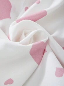 2pcs/Set Tween Girl Polka Dot Print Adjustable Strap Dress - Pink - View 3