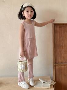 DAZY Girls Young Girl Knit Sweater Set,Girls Summer Outfits